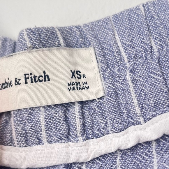 Abercrombie & Fitch Blue White Striped Linen Pants Size XS - Picture 7 of 13